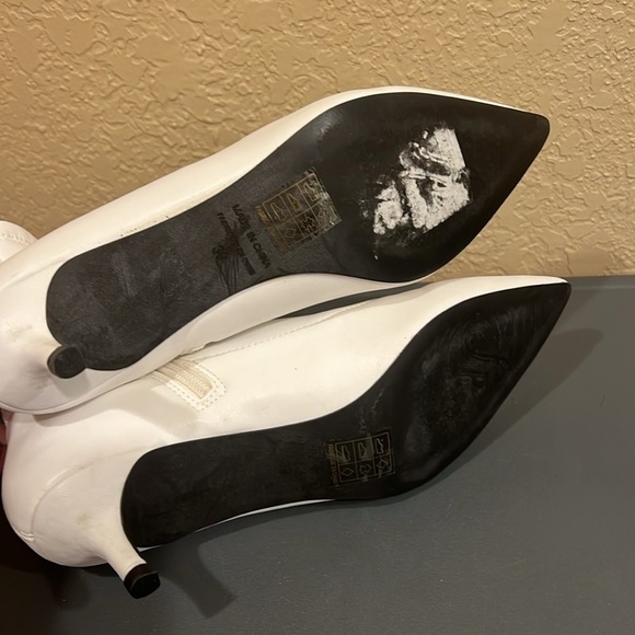 Free People Marilyn White Kitten Y2K Stretch Ankle Bootie Pointed Toe Retro 8.5 - Picture 13 of 16